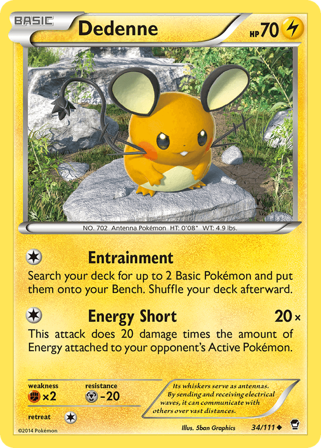 Carta Dedenne 34/111 do set Furious Fists — Pokémon TCG | Bynx
