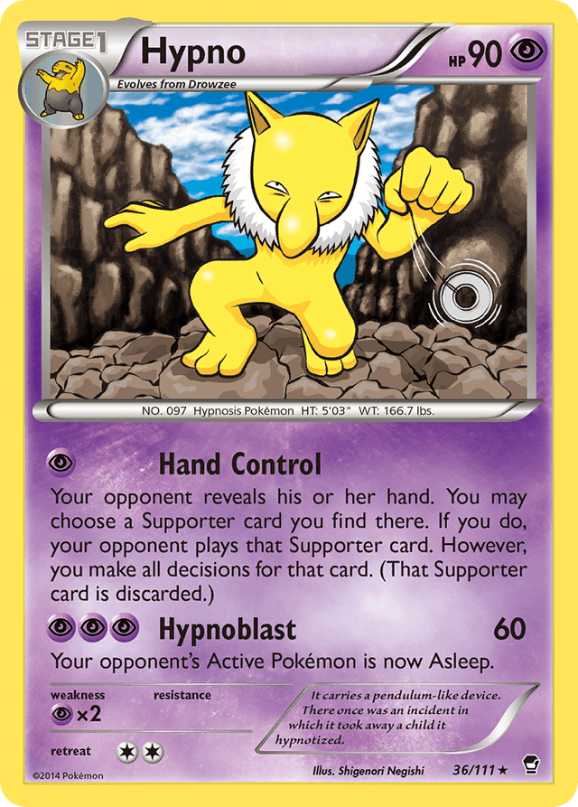 Carta Hypno 36/111 do set Furious Fists — Pokémon TCG | Bynx