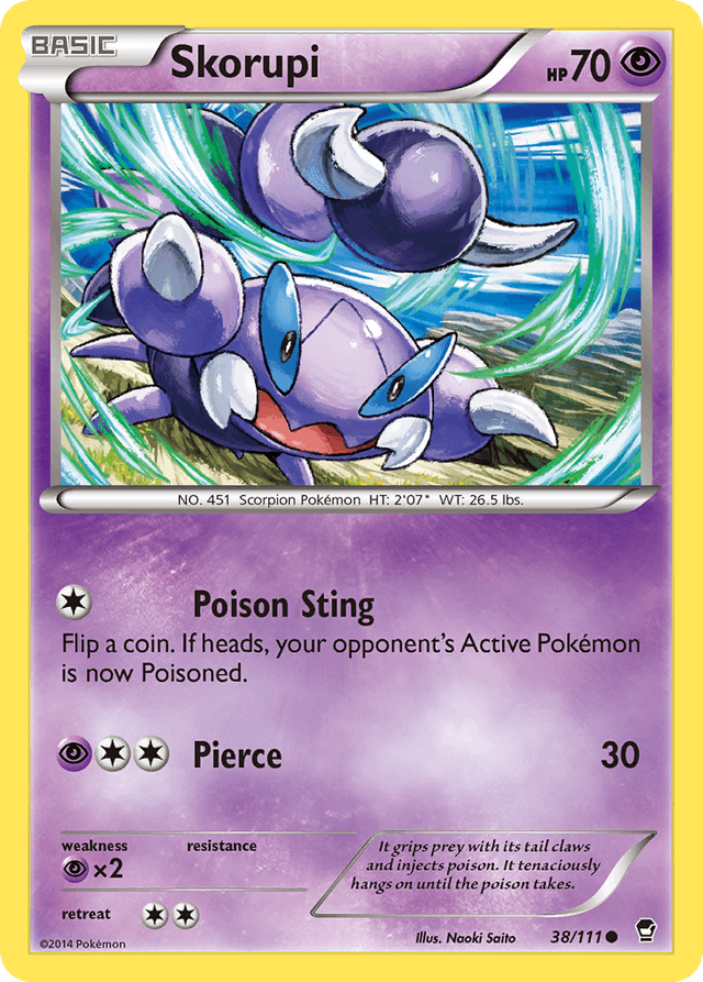 Carta Skorupi 38/111 do set Furious Fists — Pokémon TCG | Bynx
