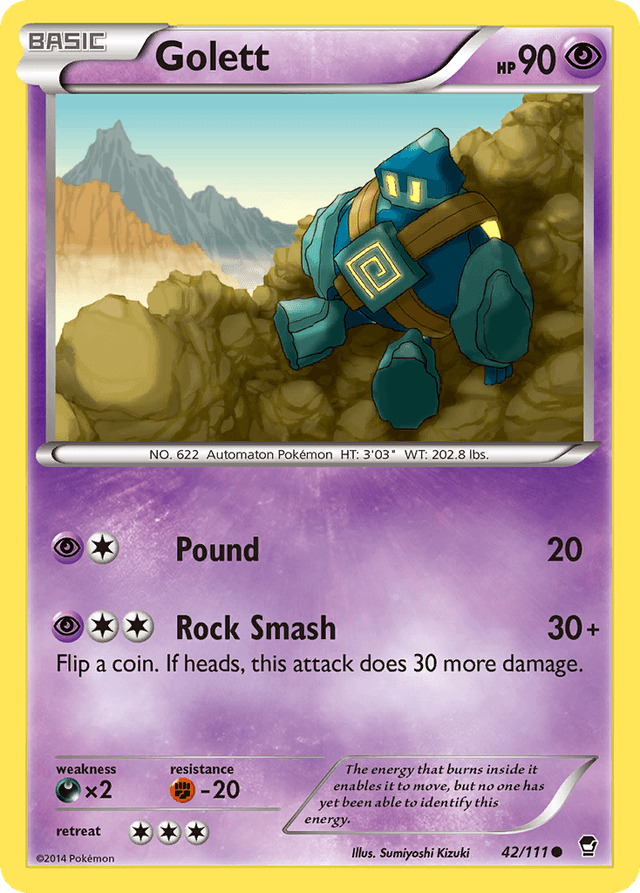 Carta Golett 42/111 do set Furious Fists — Pokémon TCG | Bynx