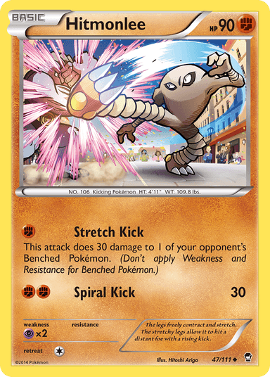 Carta Hitmonlee 47/111 do set Furious Fists — Pokémon TCG | Bynx
