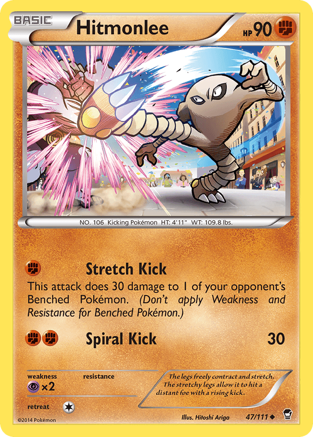 Carta Hitmonlee 47/111 do set Furious Fists — Pokémon TCG | Bynx