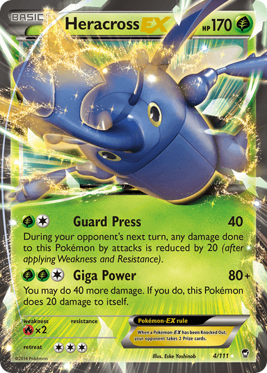 Carta Heracross-EX 4/111 do set Furious Fists — Pokémon TCG | Bynx