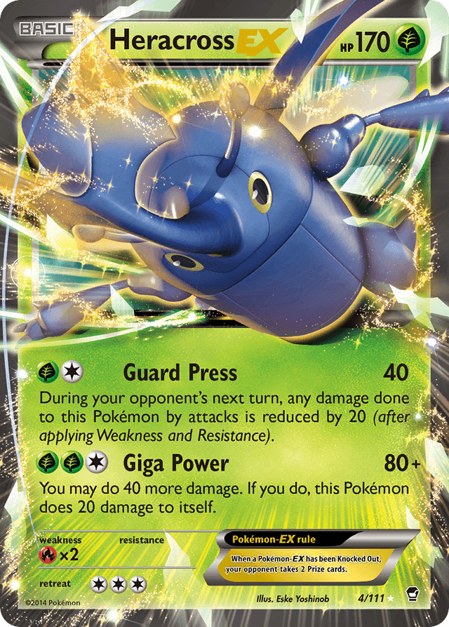 Carta Heracross-EX 4/111 do set Furious Fists — Pokémon TCG | Bynx