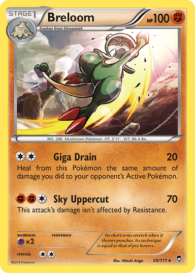 Carta Breloom 50/111 do set Furious Fists — Pokémon TCG | Bynx