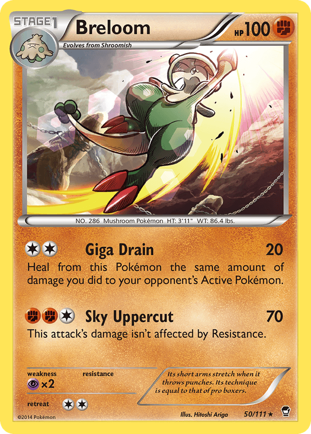 Carta Breloom 50/111 do set Furious Fists — Pokémon TCG | Bynx