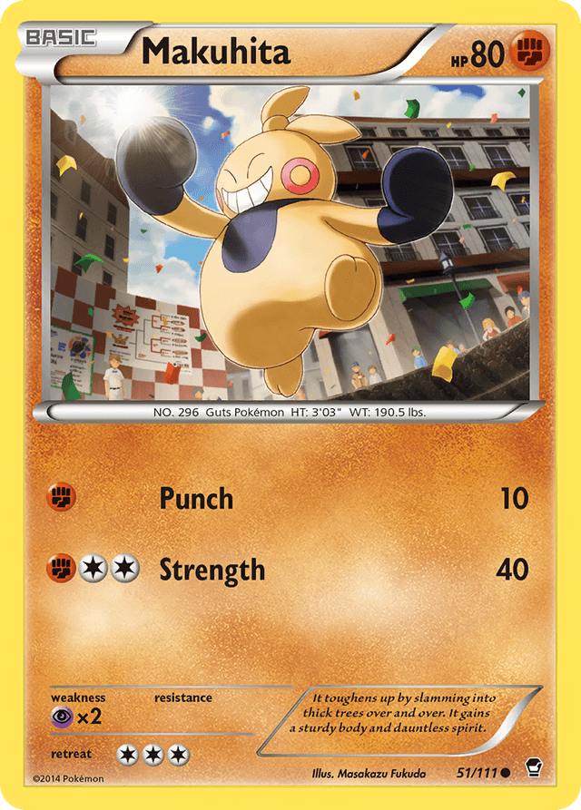 Carta Makuhita 51/111 do set Furious Fists — Pokémon TCG | Bynx