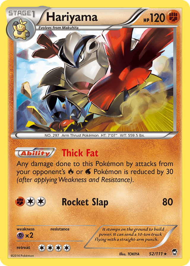Carta Hariyama 52/111 do set Furious Fists — Pokémon TCG | Bynx