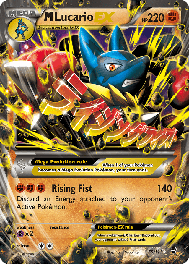 Carta M Lucario-EX 55/111 do set Furious Fists — Pokémon TCG | Bynx