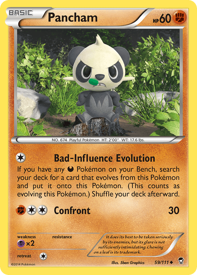 Carta Pancham 59/111 do set Furious Fists — Pokémon TCG | Bynx