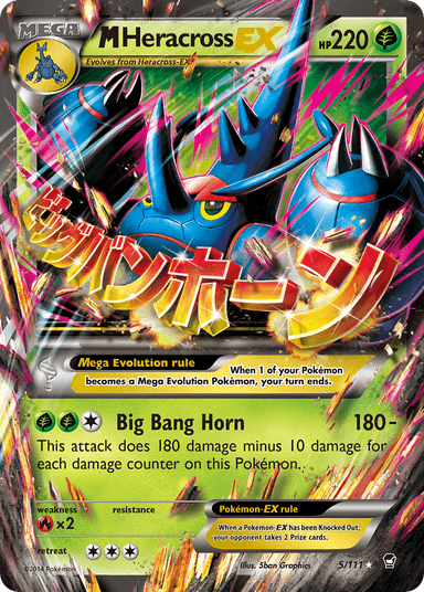Carta M Heracross-EX 5/111 do set Furious Fists — Pokémon TCG | Bynx