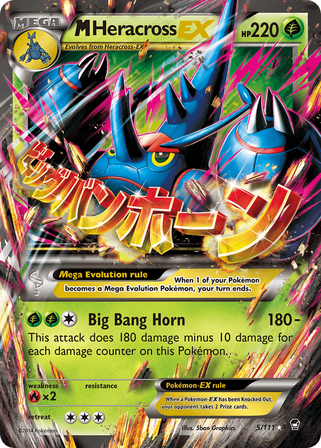 Carta M Heracross-EX 5/111 do set Furious Fists — Pokémon TCG | Bynx