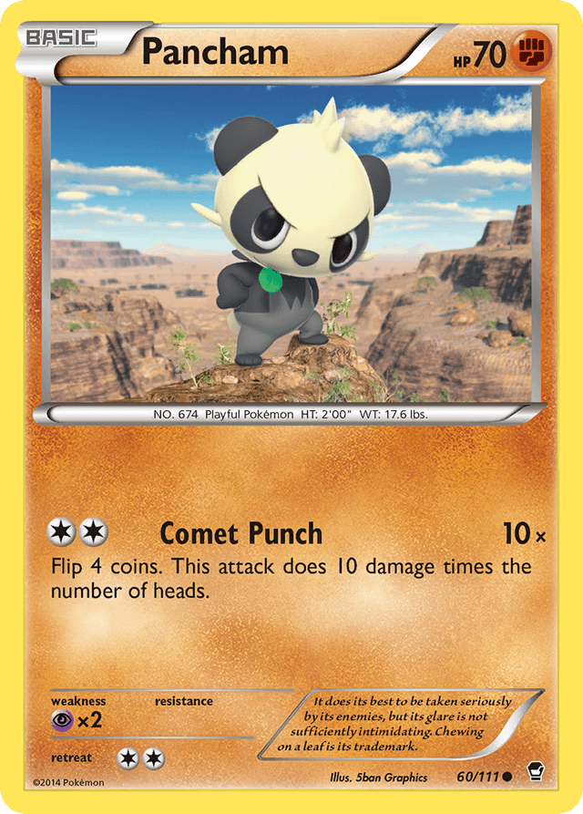 Carta Pancham 60/111 do set Furious Fists — Pokémon TCG | Bynx