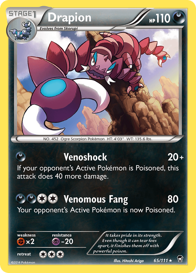 Carta Drapion 65/111 do set Furious Fists — Pokémon TCG | Bynx