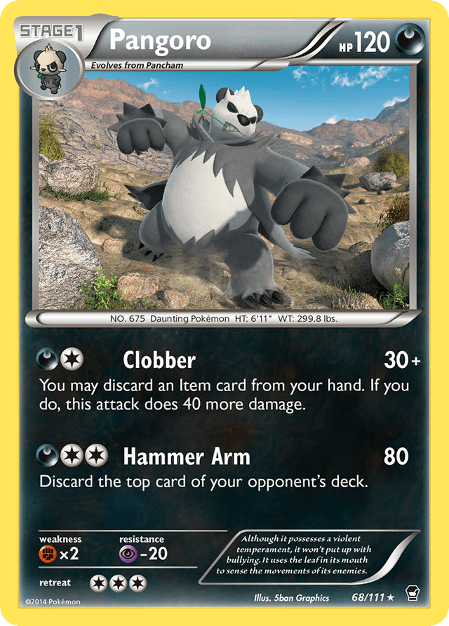 Carta Pangoro 68/111 do set Furious Fists — Pokémon TCG | Bynx