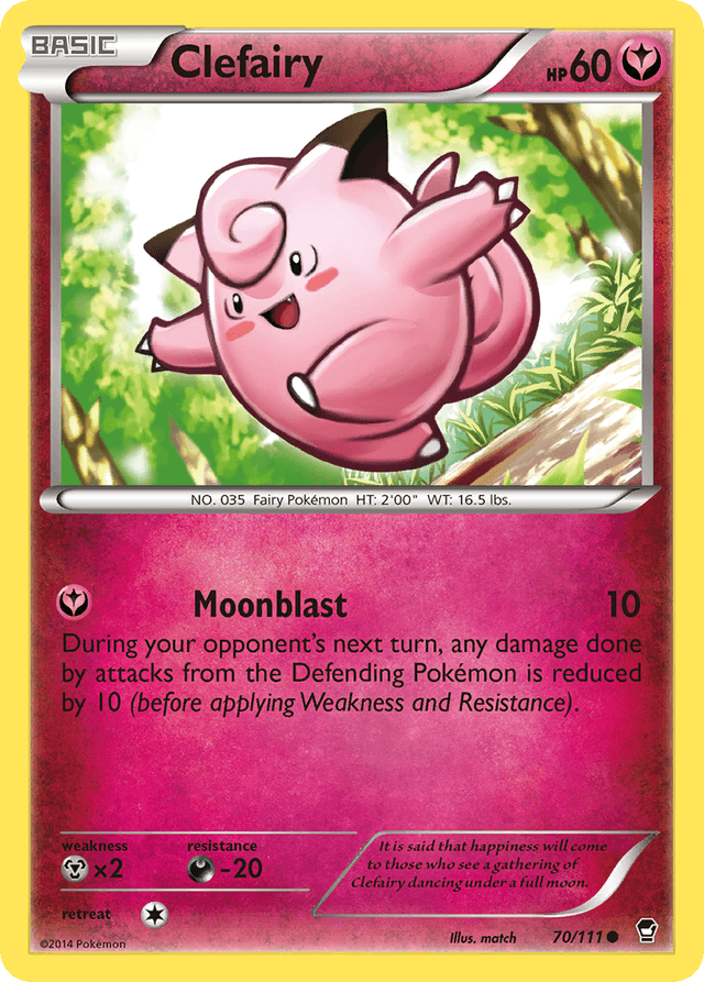 Carta Clefairy 70/111 do set Furious Fists — Pokémon TCG | Bynx