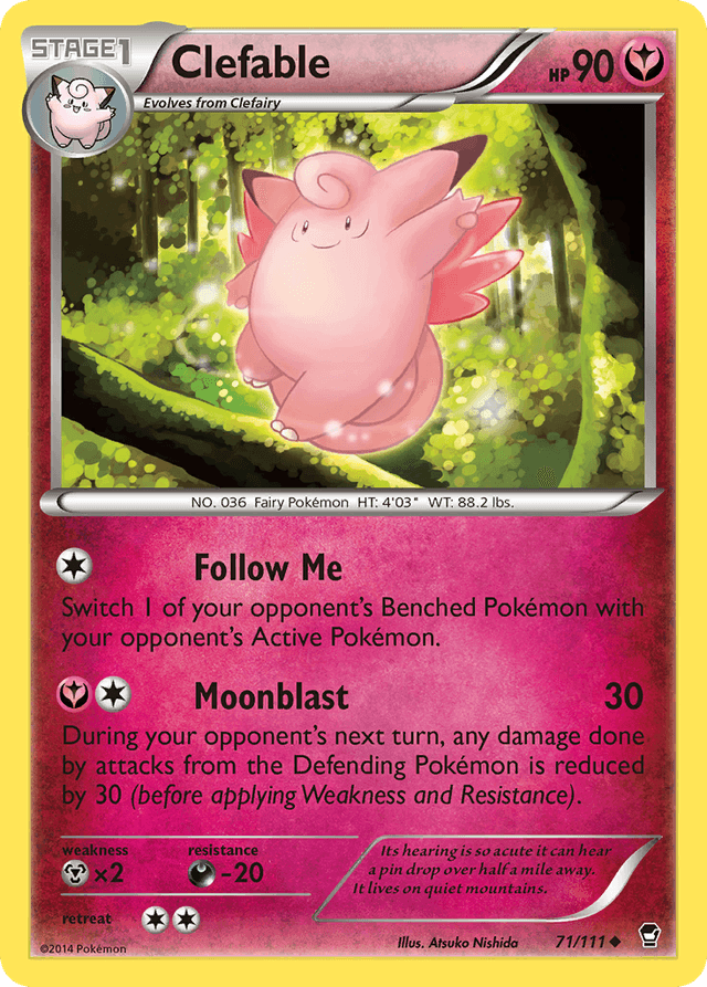 Carta Clefable 71/111 do set Furious Fists — Pokémon TCG | Bynx