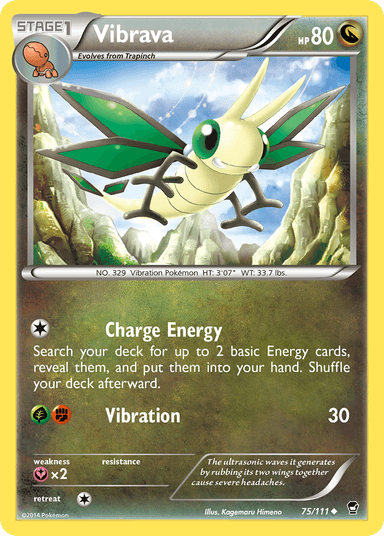 Carta Vibrava 75/111 do set Furious Fists — Pokémon TCG | Bynx