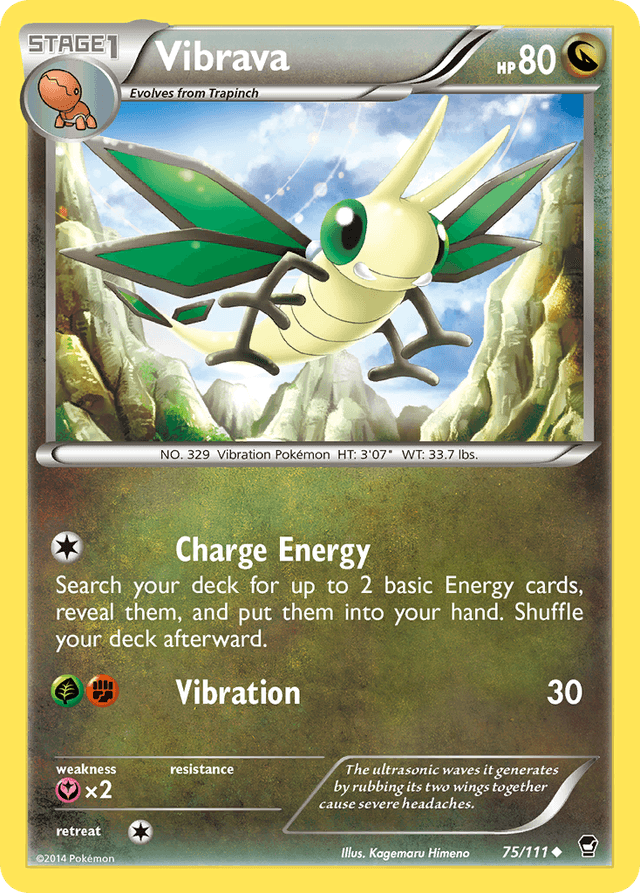 Carta Vibrava 75/111 do set Furious Fists — Pokémon TCG | Bynx