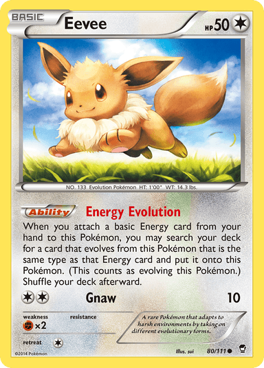 Carta Eevee 80/111 do set Furious Fists — Pokémon TCG | Bynx