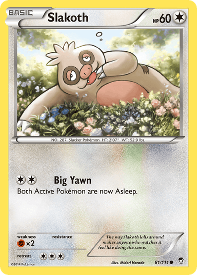 Carta Slakoth 81/111 do set Furious Fists — Pokémon TCG | Bynx