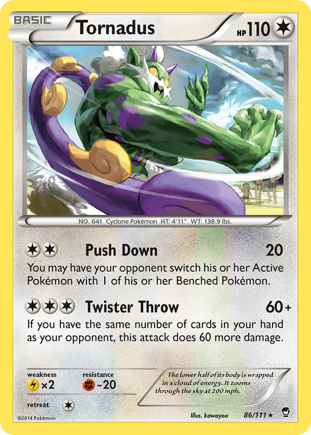 Carta Tornadus 86/111 do set Furious Fists — Pokémon TCG | Bynx