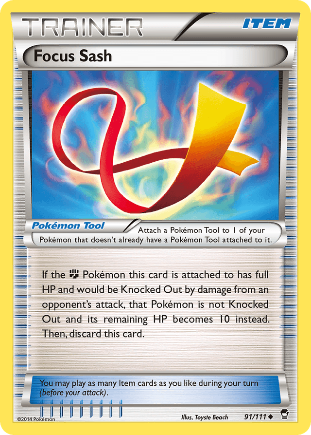 Carta Focus Sash 91/111 do set Furious Fists — Pokémon TCG | Bynx