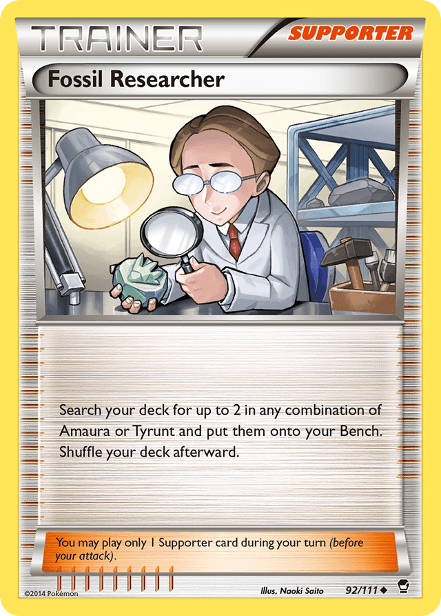 Carta Fossil Researcher 92/111 do set Furious Fists — Pokémon TCG | Bynx