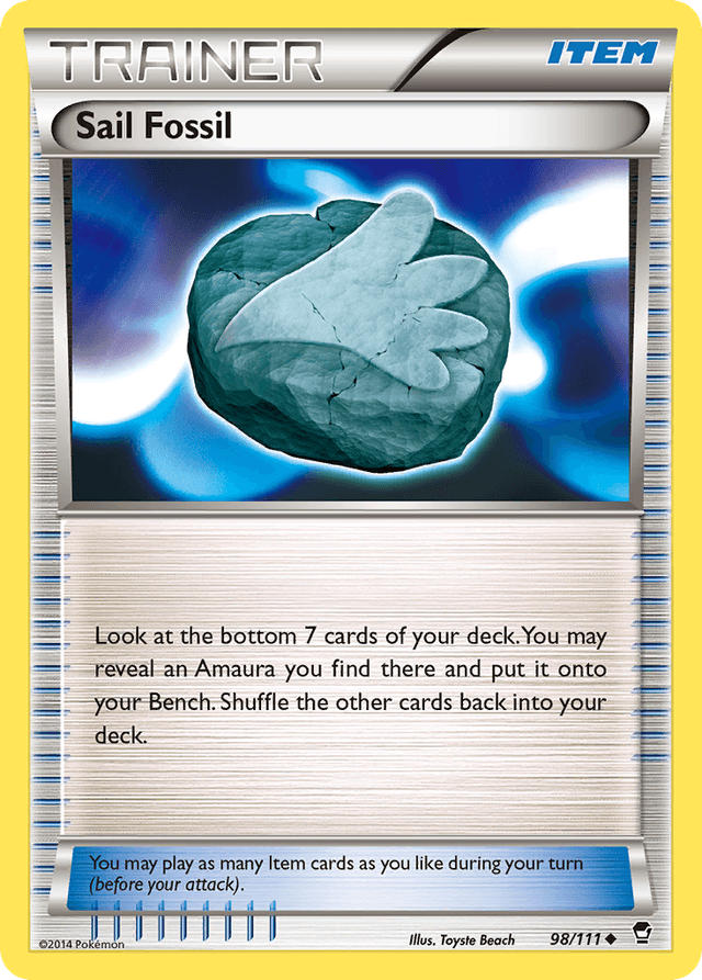 Carta Sail Fossil 98/111 do set Furious Fists — Pokémon TCG | Bynx
