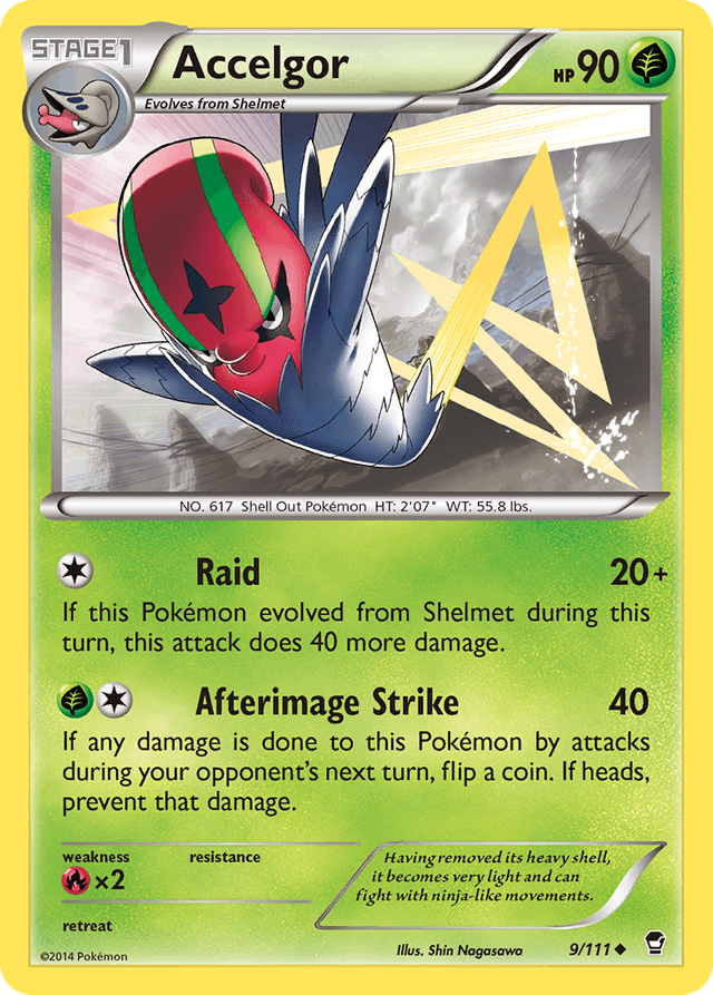 Carta Accelgor 9/111 do set Furious Fists — Pokémon TCG | Bynx