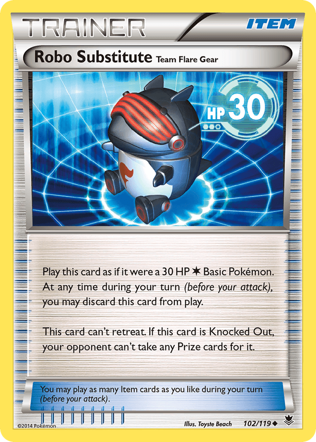 Carta Robo Substitute Team Flare Gear 102/119 do set Phantom Forces — Pokémon TCG | Bynx