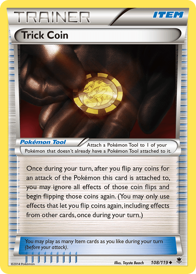 Carta Trick Coin 108/119 do set Phantom Forces — Pokémon TCG | Bynx