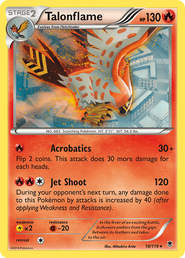 Carta Talonflame 10/119 do set Phantom Forces — Pokémon TCG | Bynx