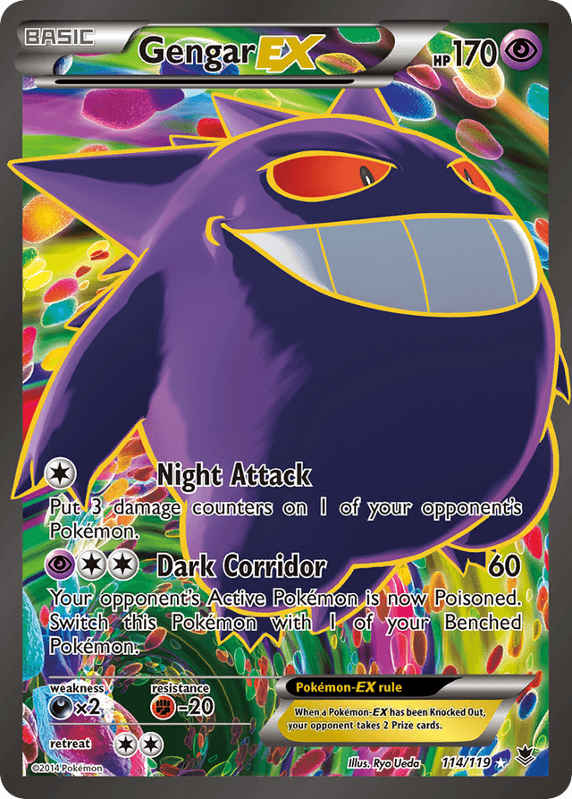 Carta Gengar-EX 114/119 do set Phantom Forces — Pokémon TCG | Bynx