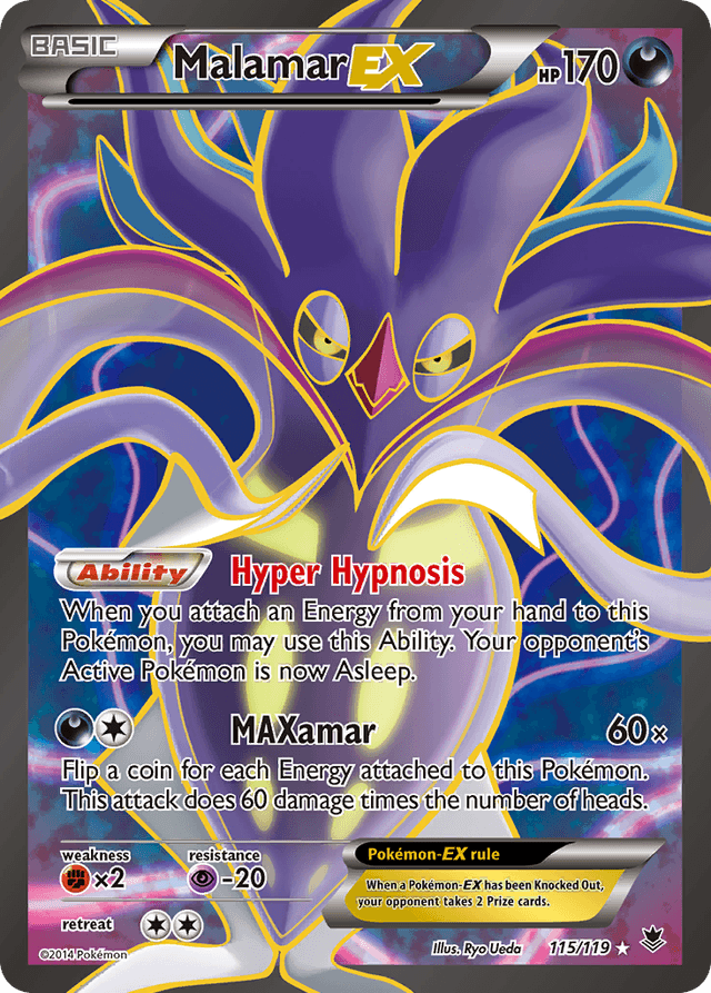 Carta Malamar-EX 115/119 do set Phantom Forces — Pokémon TCG | Bynx