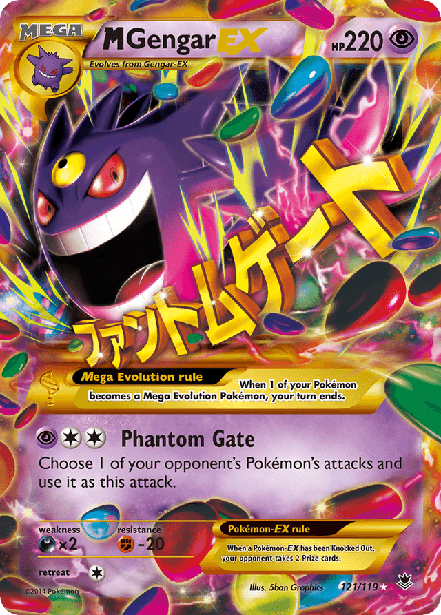 Carta M Gengar-EX 121/119 do set Phantom Forces — Pokémon TCG | Bynx