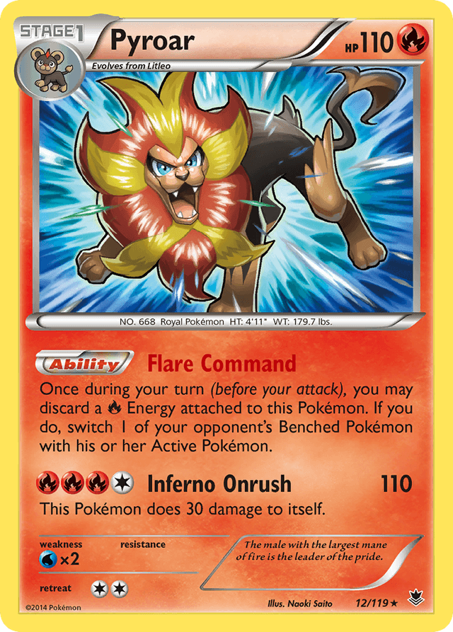 Carta Pyroar 12/119 do set Phantom Forces — Pokémon TCG | Bynx