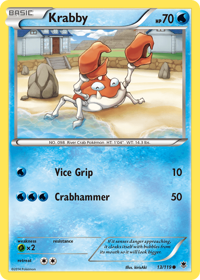 Carta Krabby 13/119 do set Phantom Forces — Pokémon TCG | Bynx