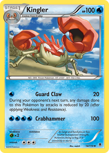 Carta Kingler 14/119 do set Phantom Forces — Pokémon TCG | Bynx