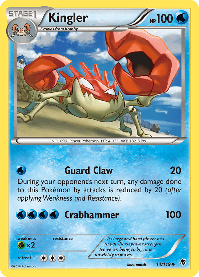 Carta Kingler 14/119 do set Phantom Forces — Pokémon TCG | Bynx