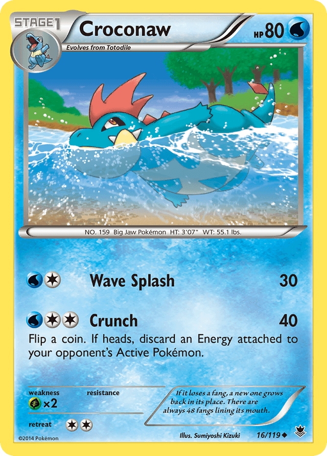 Carta Croconaw 16/119 do set Phantom Forces — Pokémon TCG | Bynx