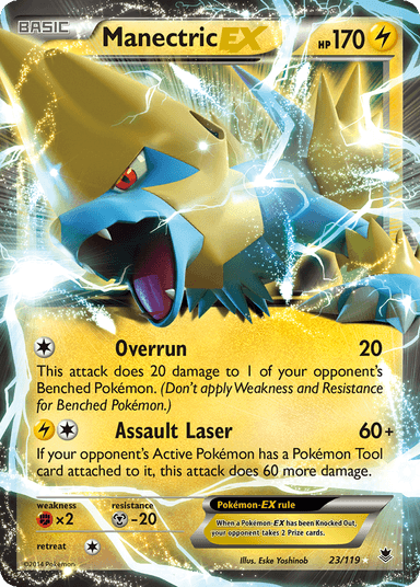 Carta Manectric-EX 23/119 do set Phantom Forces — Pokémon TCG | Bynx