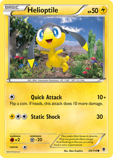 Carta Helioptile 29/119 do set Phantom Forces — Pokémon TCG | Bynx