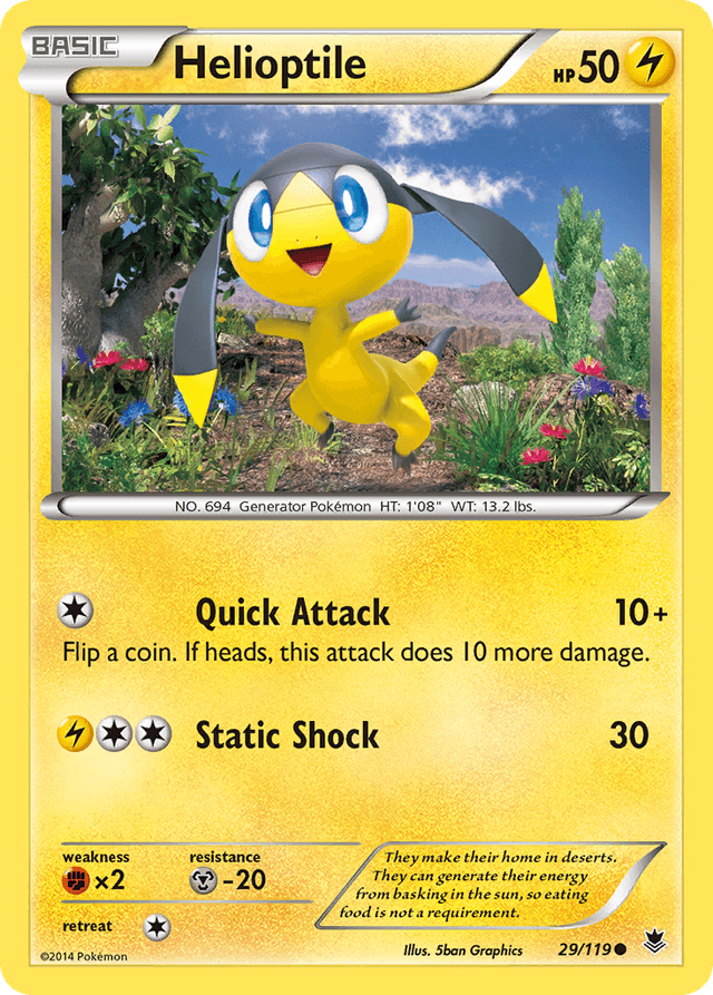 Carta Helioptile 29/119 do set Phantom Forces — Pokémon TCG | Bynx