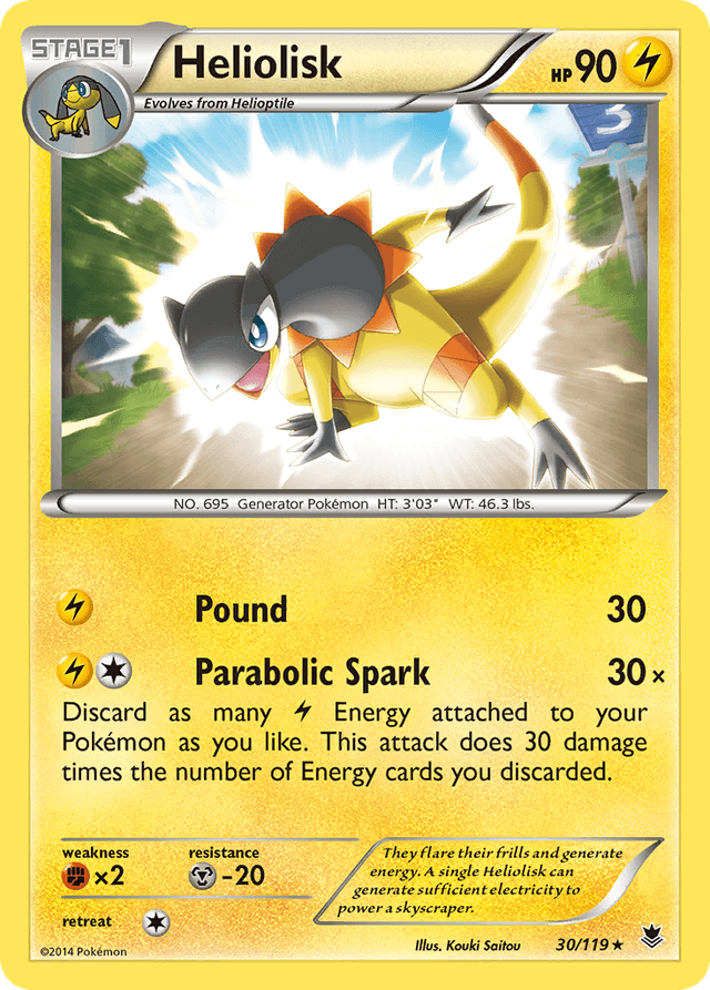 Carta Heliolisk 30/119 do set Phantom Forces — Pokémon TCG | Bynx