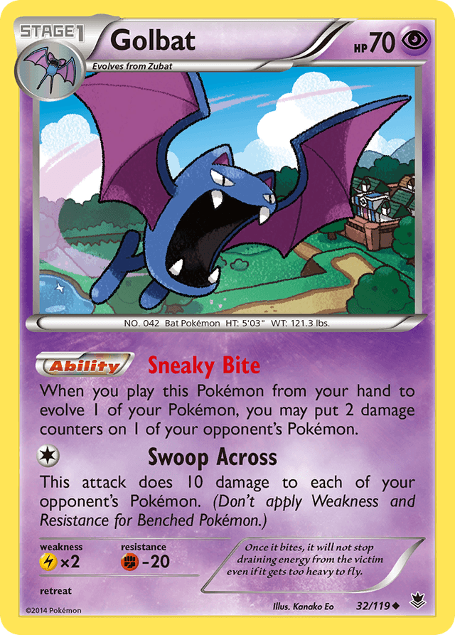 Carta Golbat 32/119 do set Phantom Forces — Pokémon TCG | Bynx