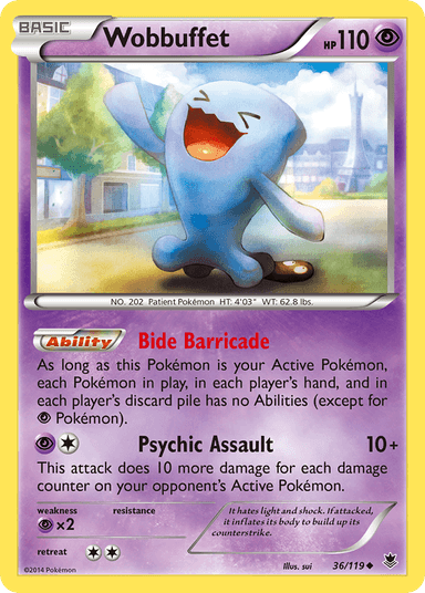 Carta Wobbuffet 36/119 do set Phantom Forces — Pokémon TCG | Bynx