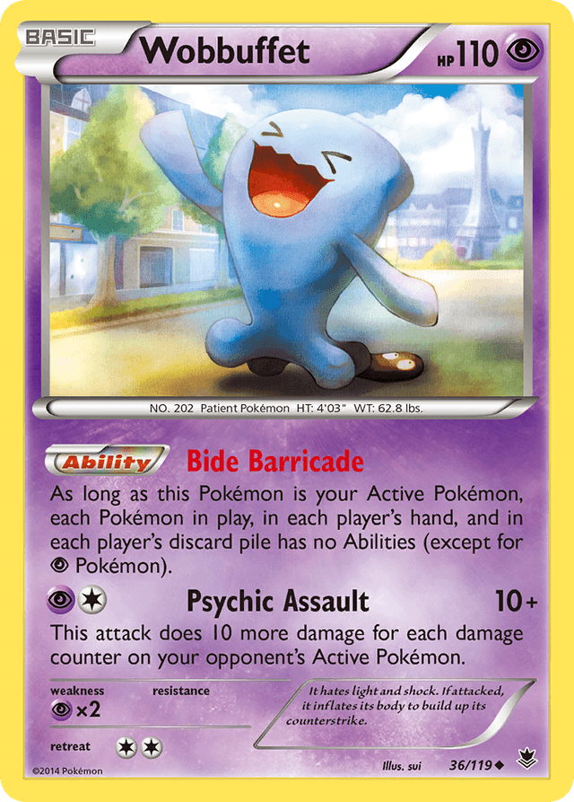 Carta Wobbuffet 36/119 do set Phantom Forces — Pokémon TCG | Bynx