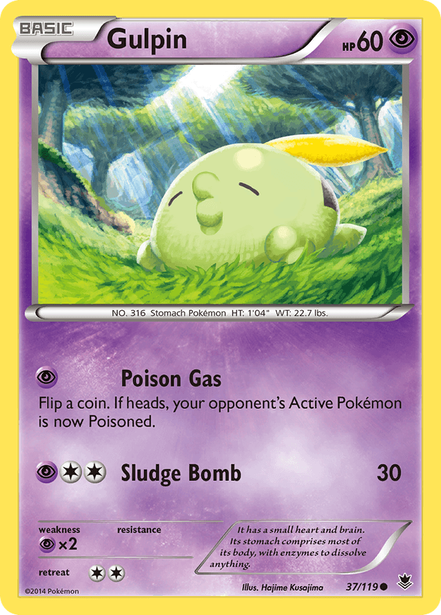 Carta Gulpin 37/119 do set Phantom Forces — Pokémon TCG | Bynx