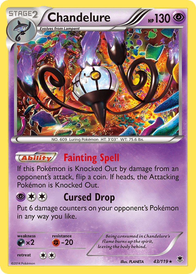 Carta Chandelure 43/119 do set Phantom Forces — Pokémon TCG | Bynx